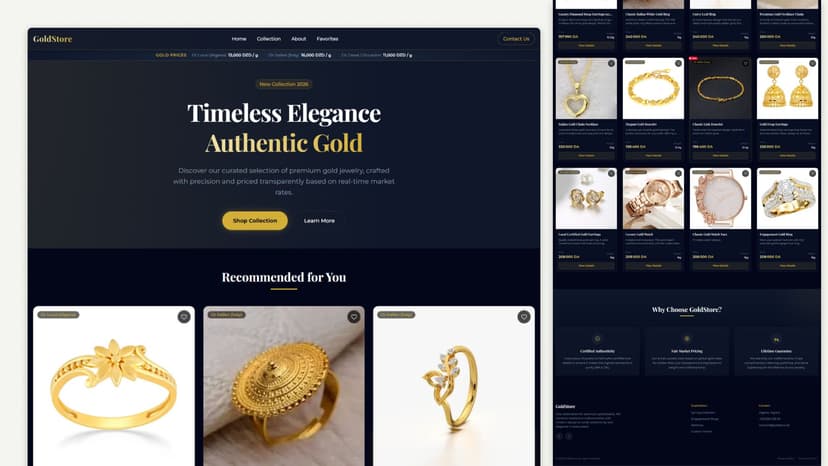 GoldStore — Luxury Jewelry E-Commerce